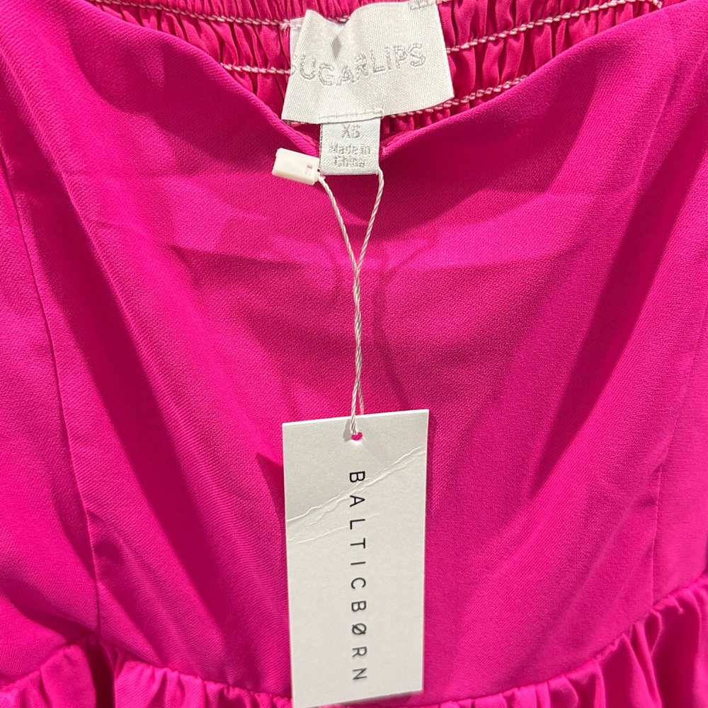 Baltic Born Electric Pink Maxi dress with pockets and adjustable straps - Picture 4 of 4